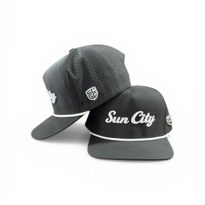 Sun City Classic Performance Rope Hat — Black/White